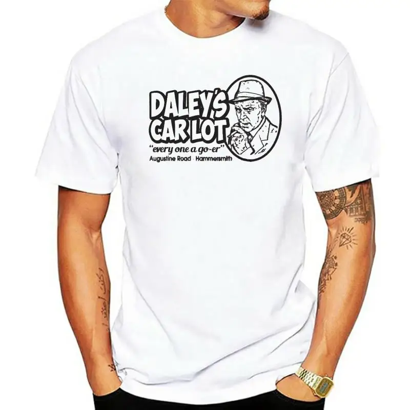 

Daleys Car Lot Minder Inspired Short Sleeve T Shirt - Retro 80s British TV - Mens or Womens men t shirt