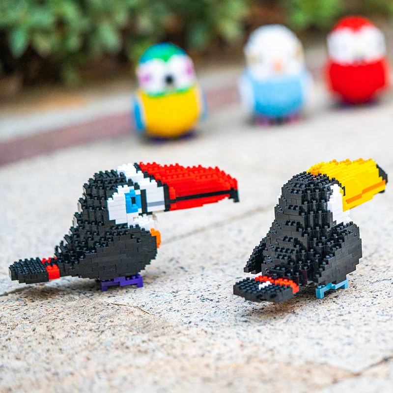 SC попугай Тукан буддигаригар кокатиэль Птица Животные Мини Алмазные блоки