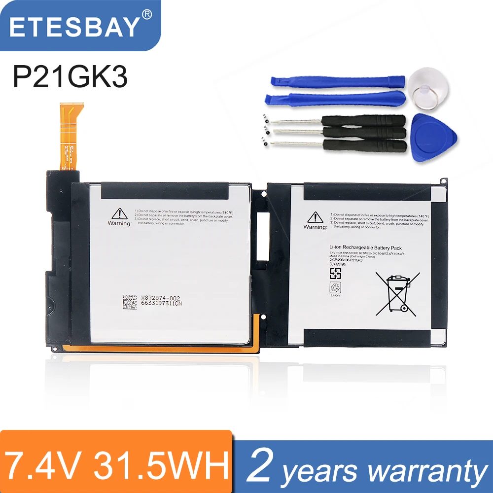 

Аккумулятор для ноутбука ETESBAY P21GK3 для Microsoft Surface RT 1516 Tablet PC 21CP4/106/96 7,4 V 31.5WH