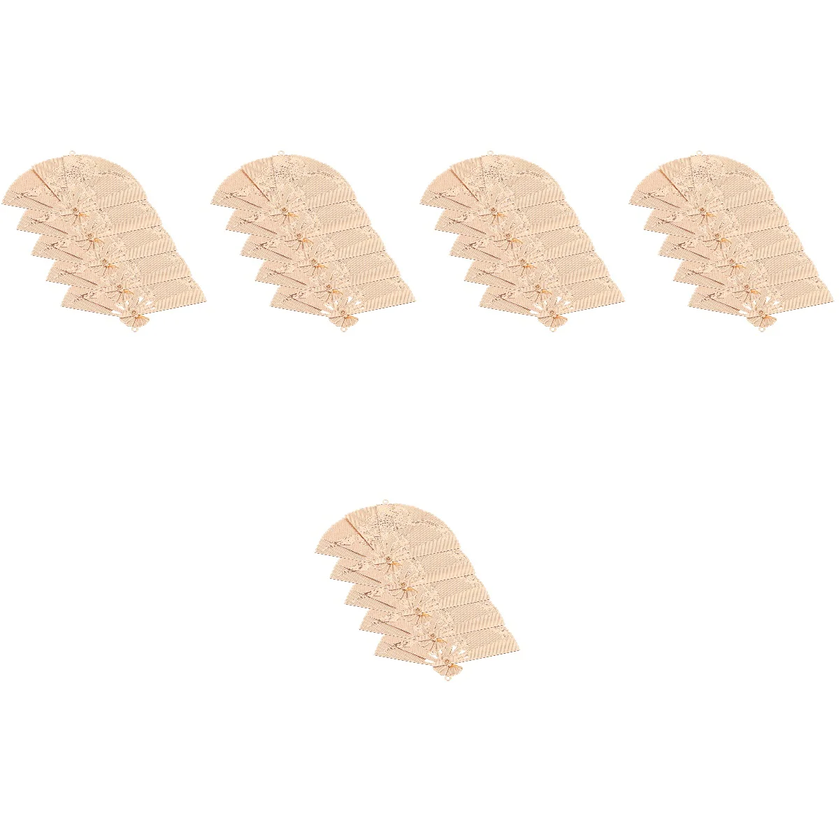 

25 Pcs Bracelet Stuff Foldable Fan Brass Pendant Small Charms Jewelry Copper Sheet 5X3.4CM DIY Earrings Making Keychain