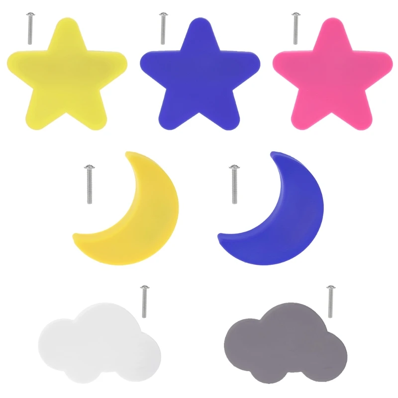 

Cartoon Clouds Door Handle Children Room Knobs Furniture Dresser Drawer Handles