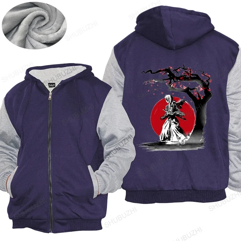 Хлопковое теплое пальто мужские толстовки с капюшоном в японском стиле Rurouni Kenshin