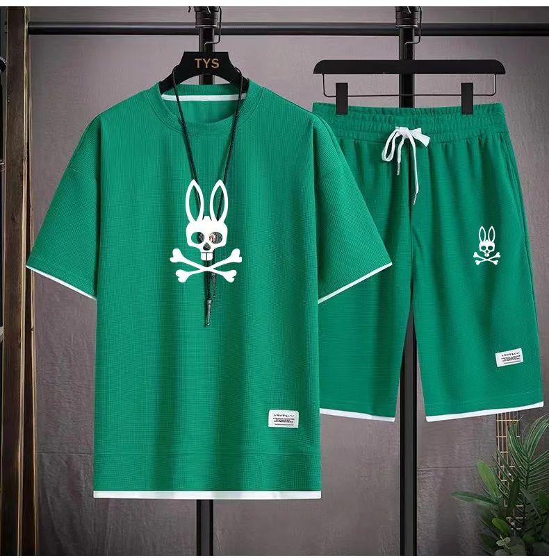 2023 Men's Set T-shirt and Shorts Fashion Digital Printing Two Piece Casual Wear Men's Fashion Clothing