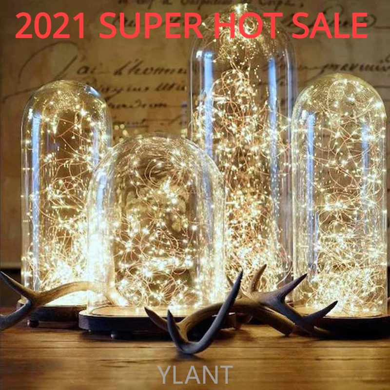 

СВЕТОДИОДНАЯ Гирлянда YLANT с серебряной проволокой, Сказочная гирлянда с теплым белым светом, украшение для дома, Рождества, свадьбы, вечерин...