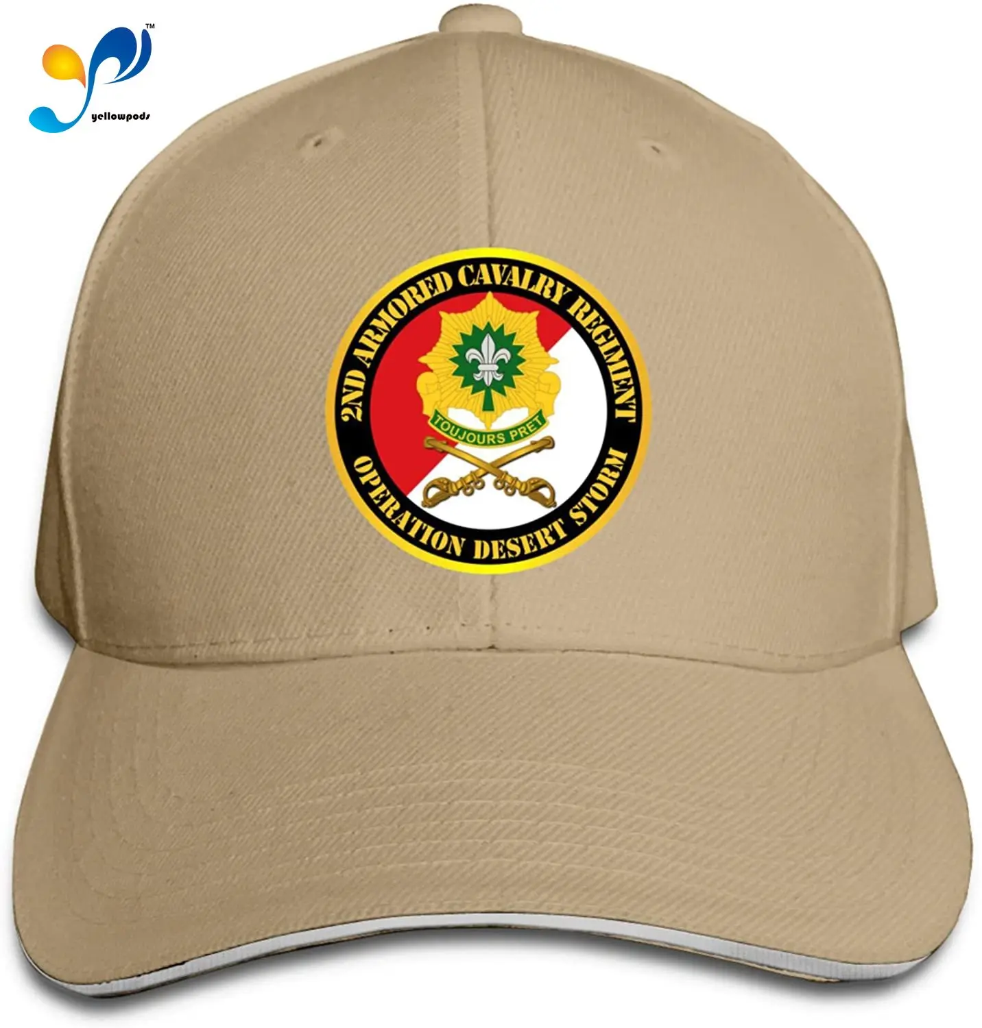 

2nd Armored Cavalry Regiment DUI - Red White Always Ready Sandwich Baseball Cap