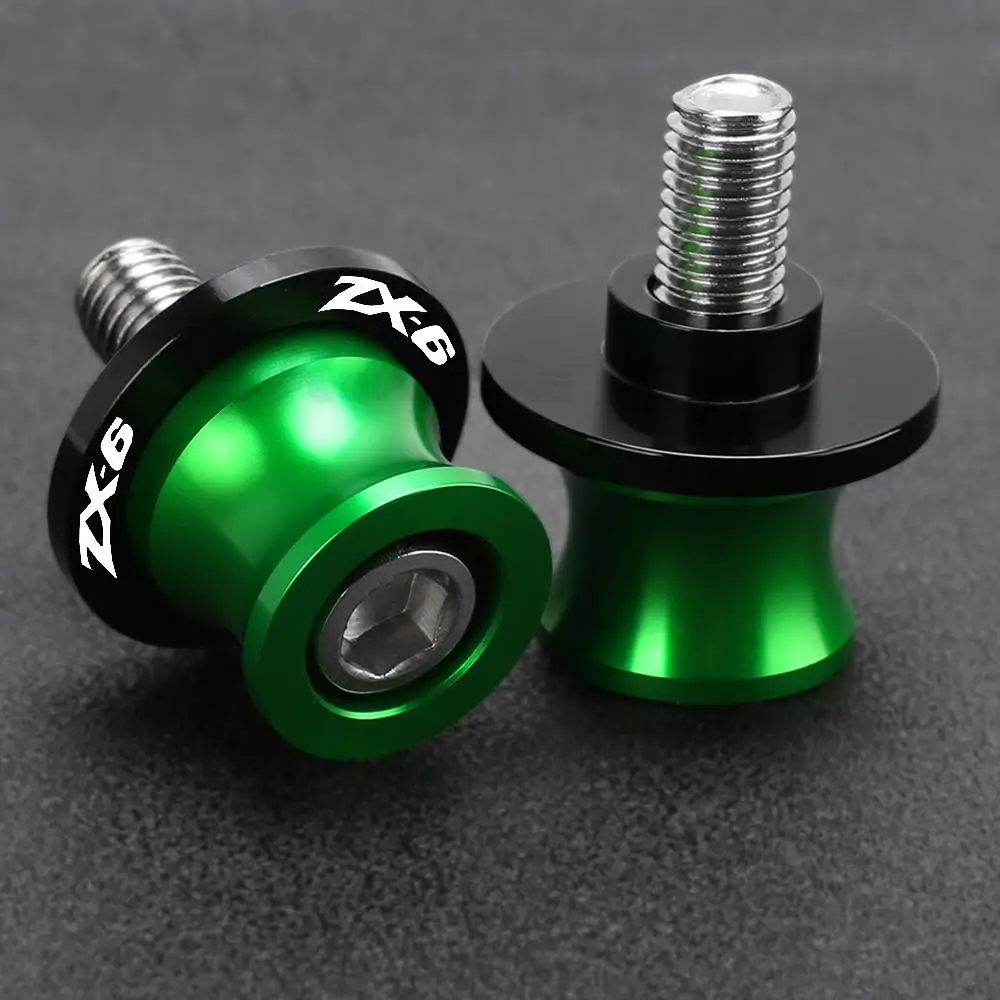 

FOR KAWASAKI ZX6 ZX-6 1990 1991 1992 1993 1994 1995 1996-1999 Motorcycle Accessories 8mm 10mm Swingarm Spools Stand Screw Slider