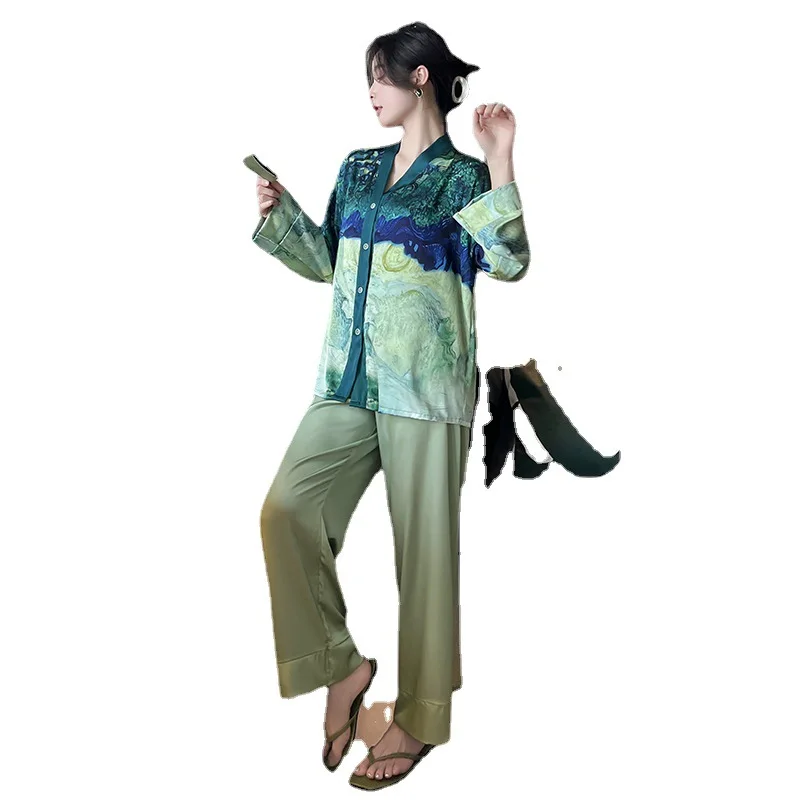 Пижамный комплект женский из 2 предметов роскошная одежда для сна одежды