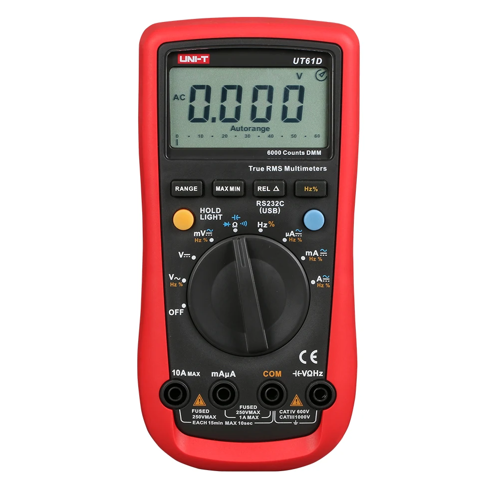 UT61D Backlight 5999 True RMS Digital Multimeter Automatic Range Measurement Circuit Fault Detection Hydropower Engineering