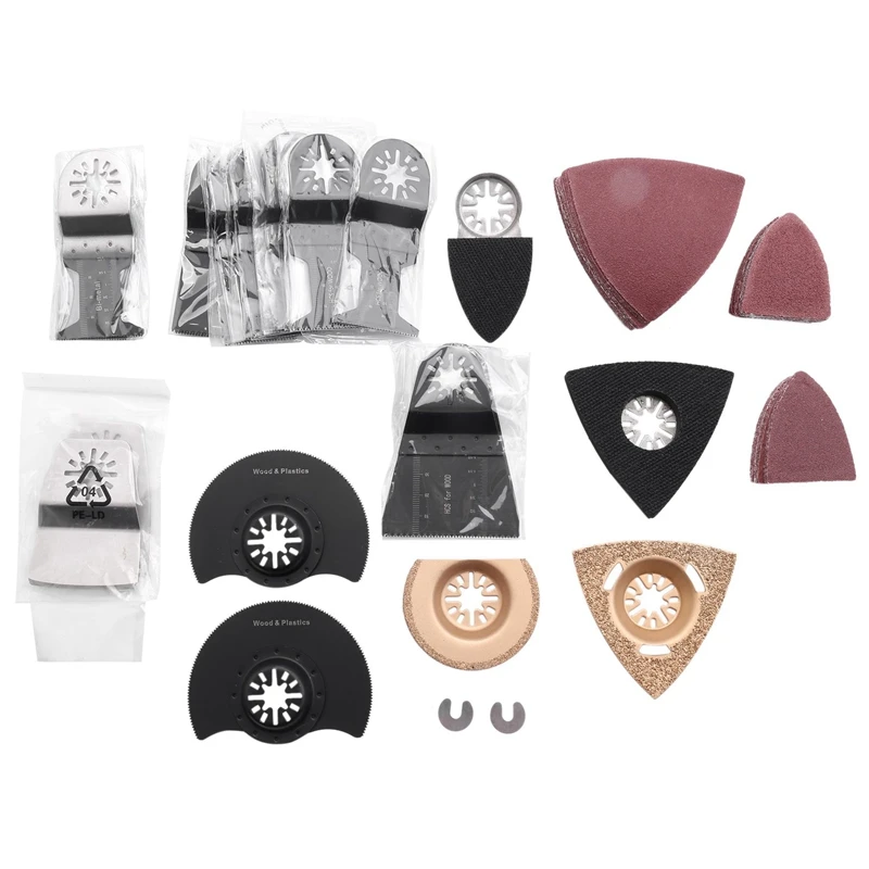 

Saw Blade Kit, 105-Piece Saw Blade Oscillating Accessory Set, Multifunctional Tool Accessory Set For Fein Multimaster