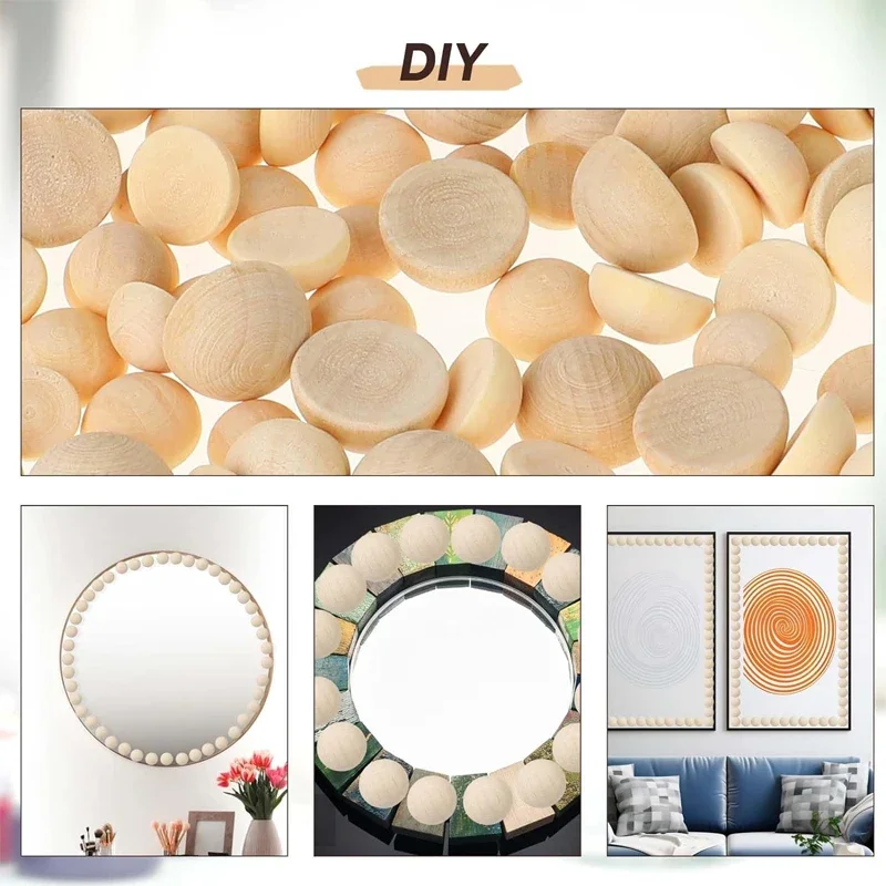 10 шт. 30 мм полудеревянные шарики необработанные круглые из натурального спилка