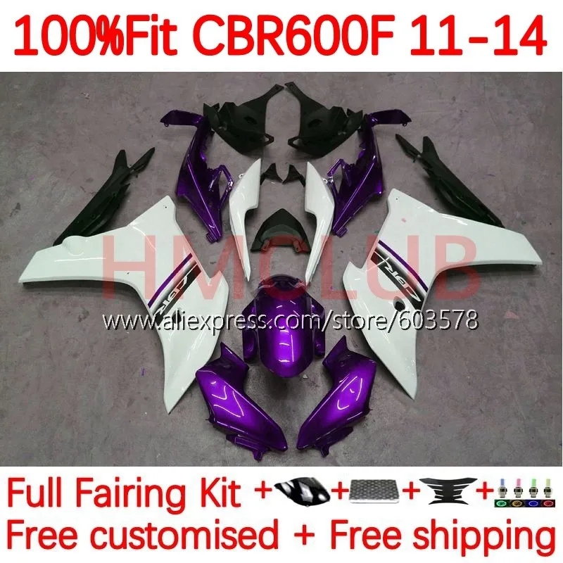 

Инъекция для HONDA CBR 600 F 600F CBR600 F F4i CBR600F 2011 2012 2013 2014 CBR600F4i 11 12 13 14 обтекатель 139No.40 фиолетовый глянцевый