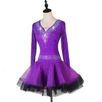latin competition dance skirt 2022 ladys purple standard latin dancing dress adult elegant rumba samba latin dance skirt