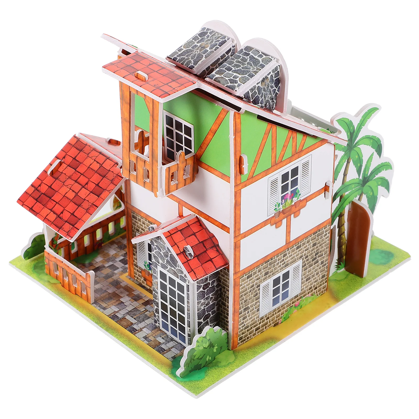 

1 компл. Необработанный сборный дом 3D Модель виллы DIY миниатюрный дом