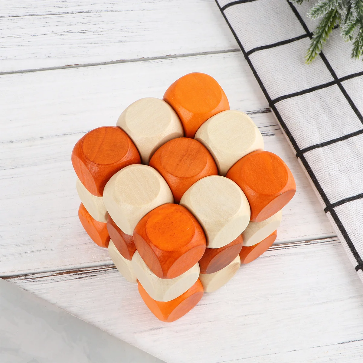 

Fun Board Game Intellectual Puzzle Lock Wooden Assemble Cube Shapable Lock Toys for Adults Home DIY Party Plaything