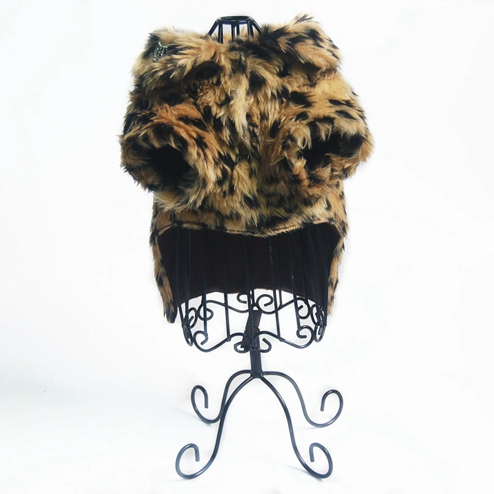

Pet Clothes Winter Plush Coat Autumn Leopard Print Sweater for Small Dog Cat Jacket Fur Sweater Bulldog Pug Poodle Clothing