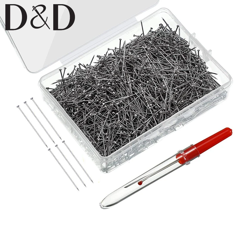 

300Pieces Sewing Pins Straight Pins Head Fine Stain Pin with Seam Ripper for Jewelry Making Sewing Quilting Crafts