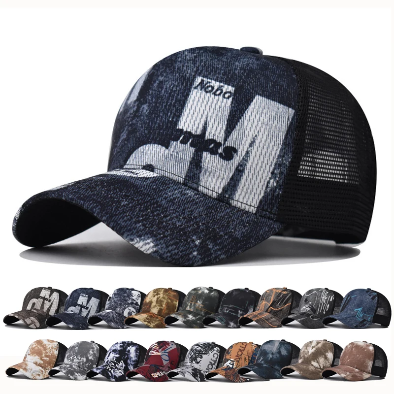 

Baseball Cap Summer hats Net cap Mesh Cap Hat Unisex Color gradient pattern shade Spring Autumn Cap Hip Hop Fitted Cap