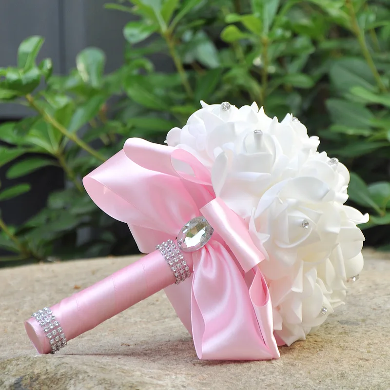 

Artificial PE Foam Simulation Bouquet Flowers, Wedding Flowers For Bride, Hand, Fake Peony, White House Decor Party Accessories