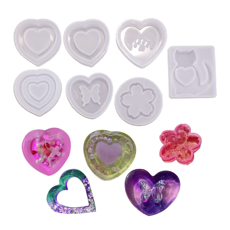 

1 Pc Dog Paw Love Butterfly Mold DIY Keychain Pendant for Bag Decorations Craft
