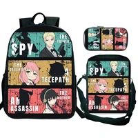 spy x family school bag yor forger anya students kids backpack 3pcs teenager rucksack loid forger schoolbag with pen case