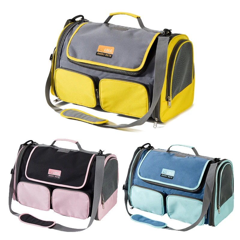 

Новинка 2022, популярная цветная сумка на одно плечо для домашних животных, дышащая Портативная сумка для кошек, диагональная женская сумка д...