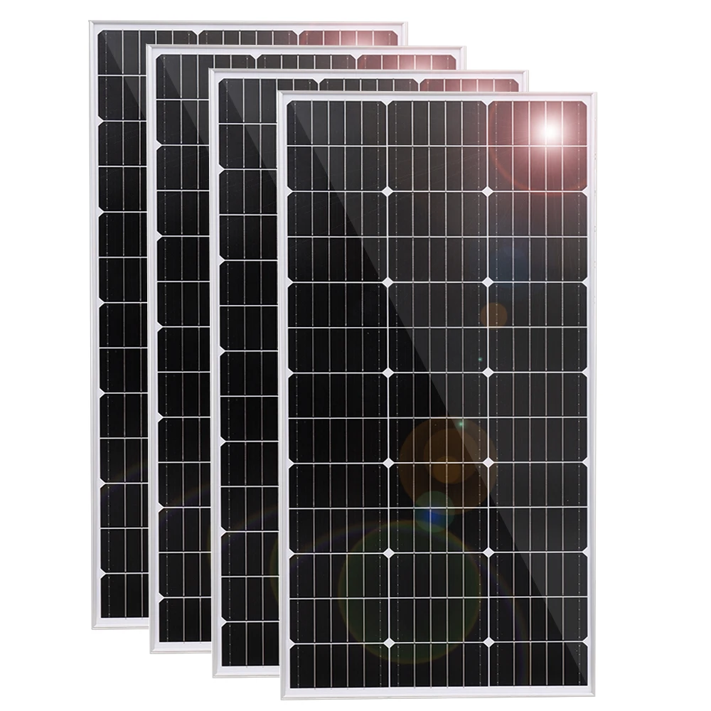 

600w Glass Solar Panel Aluminum Frame Monocrystalline Solar Cell Photovoltaic System for Home Balcony Car RV Boat Camper Outdoor