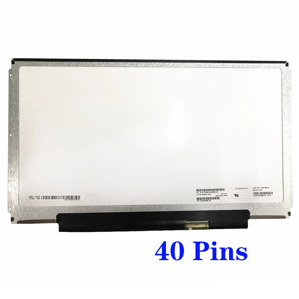 

13.3" Matrix Display Panel LCD Screen LP133WH2-TLE1 TLGA TLHA TLA2 TLL2 CLAA133WA01A CLAA133WB01A LVDS 40 Pins A + Class