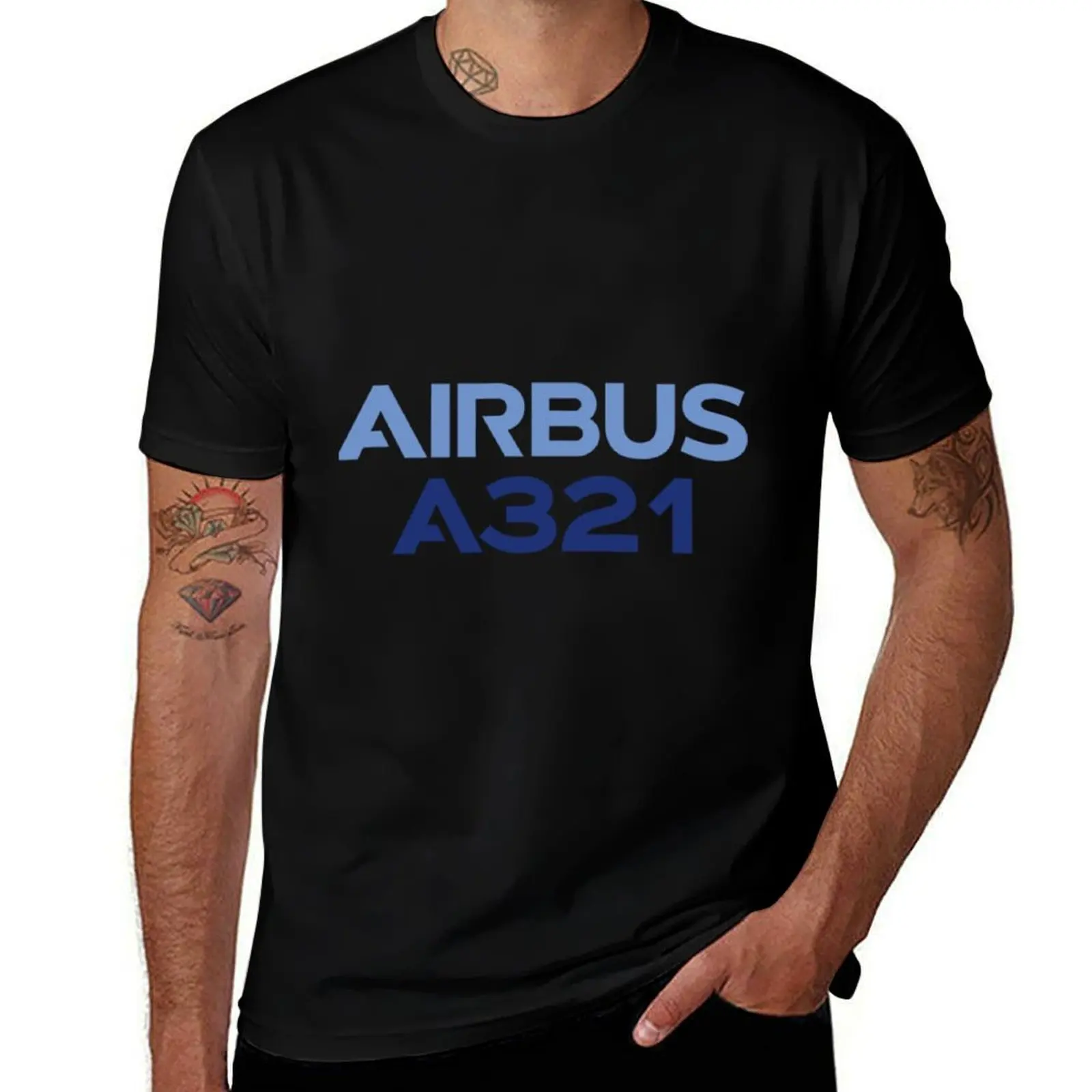 Фото Футболка с логотипом Airbus A321, повседневная модная футболка с принтом №1