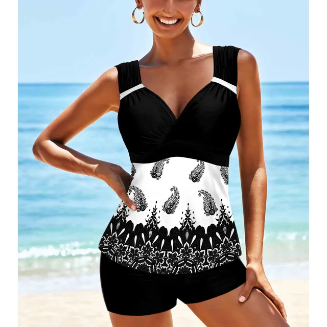 2022 Sexy Ladies Swimming Skirt Swimsuit Two Pieces Swimwear Bathing Suits  Vintage Beach Wear Summer Women Monokini Tankini - купить по выгодной цене  | AliExpress