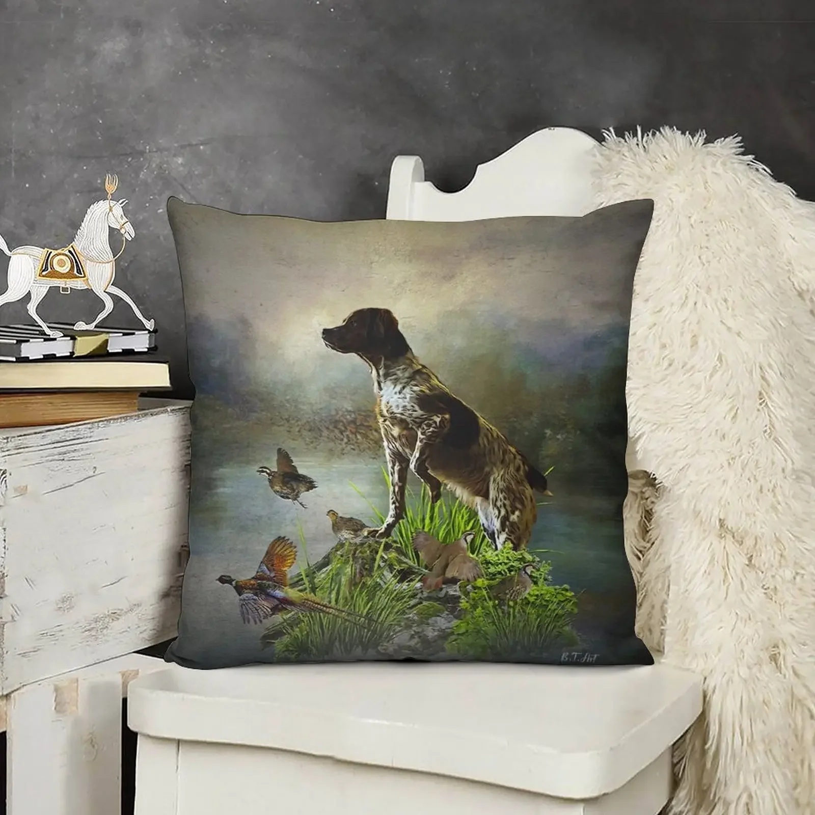 Французская Бретань охотничья птица декоративная подушка чехлы для дивана
