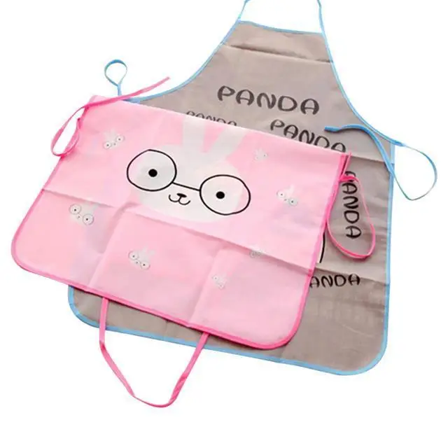 

Korean Version of Fashion Women Kitchen Apron Waterproof Cartoon Simple Housework Cleaning Sleeveless Apron Home