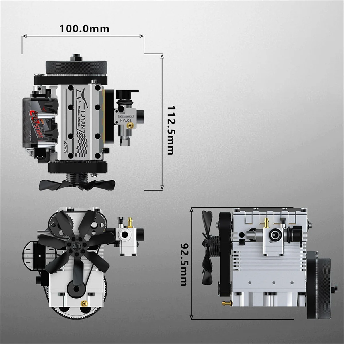 Четырехтактный двухцилиндровый двигатель с воздушным охлаждением