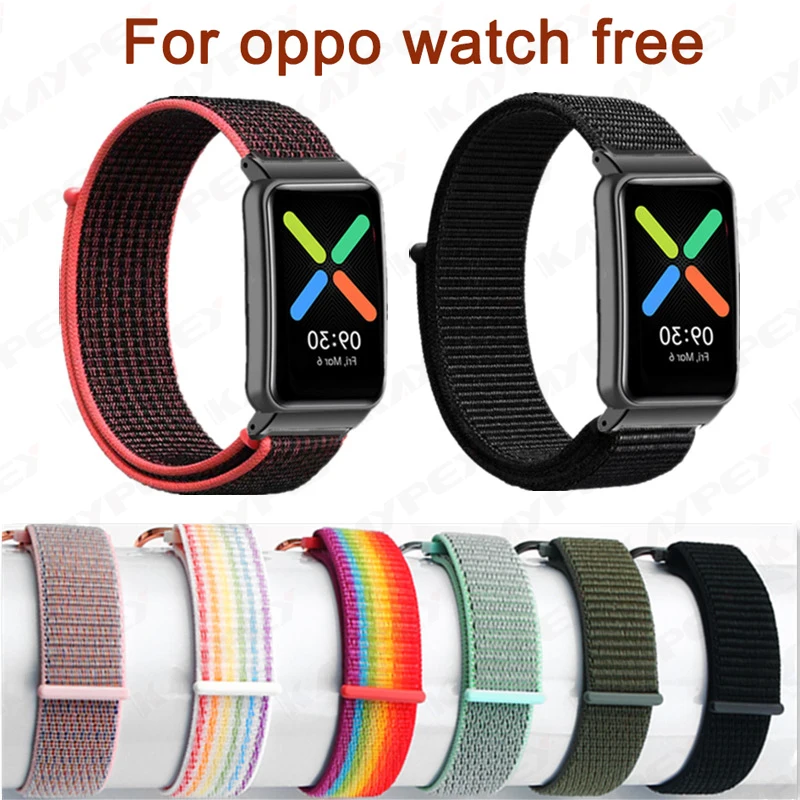 Нейлоновый ремешок для OPPO watch free Sport тканый Ремешок Браслет сменные ремешки