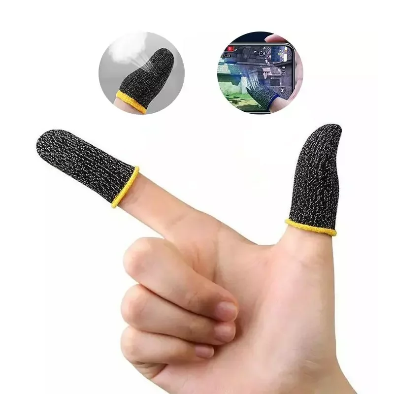 

Finger Sleeve Game Controller For PUBG Mobile Games Touch Screen Finger Cots Cover Breathable Glove Sweatproof Fingertips