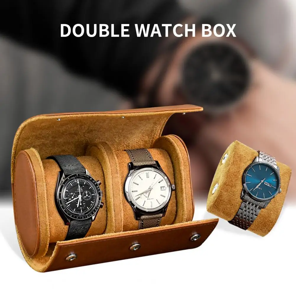 

Watch Storage Holder Practical Vintage Faux Leather Wrist Watch Roll Case Gift Box Watch Accessories