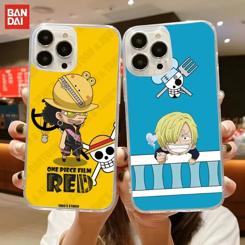 

BANDAI One Piece Phone Case For Iphone 13 11 12 Pro Max Mini 6 6s 7 8 Plus X XR XS XSMax SE2020 Transparent Funda Shell Cover