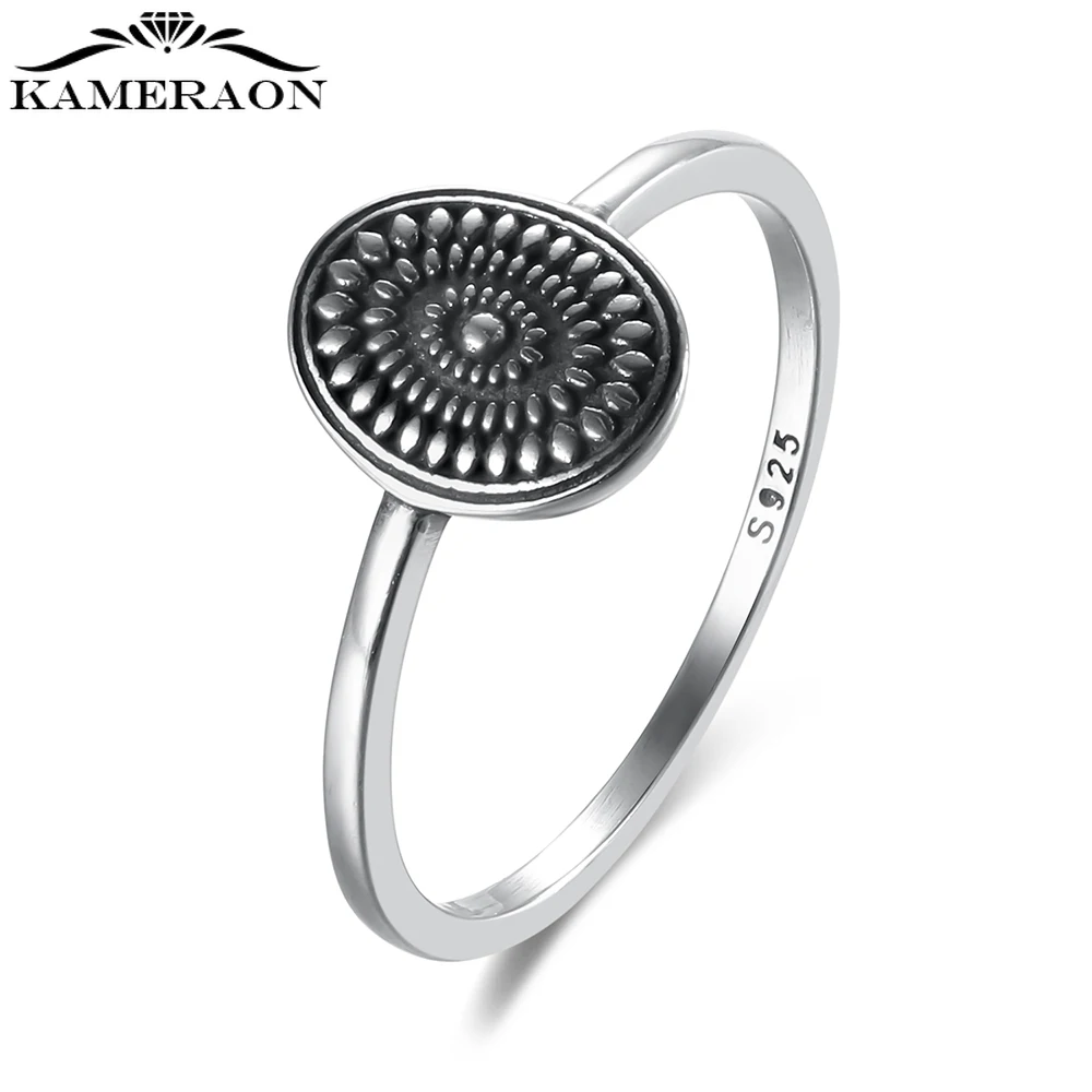 KAMERAON anelli di barretta in argento Sterling 925 originali bohémien retrò per regali di gioielli per feste di fidanzamento per donne femminili
