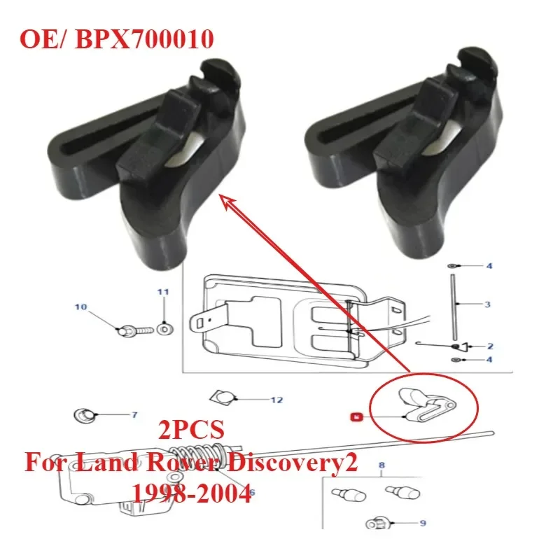 

2 шт., автомобильная крышка топливного бака, дверная защелка топливного бака, пружинный фиксатор BPX 700010 Для Land Rover Discovery2 1998-2004 гг