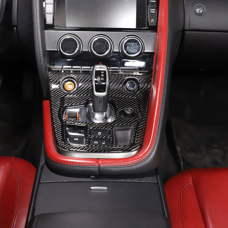 

Для Jaguar F-TYPE 2013-2022 мягкое углеродное волокно Автомобильная наклейка центральной панели управления Автомобильная дверь декоративная наклейка автомобильные аксессуары