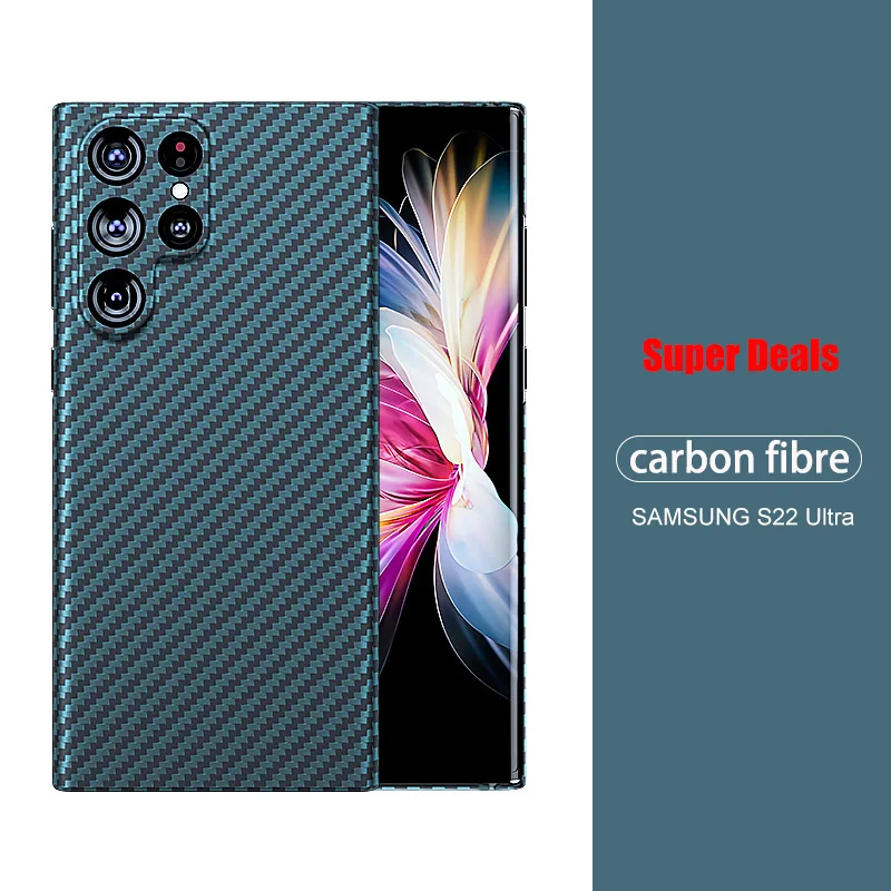 

carbon fibre case For Samsung Galaxy S22 Ultra Magnetic function with MagSafe Car charger ultrathin Fall prevention cover