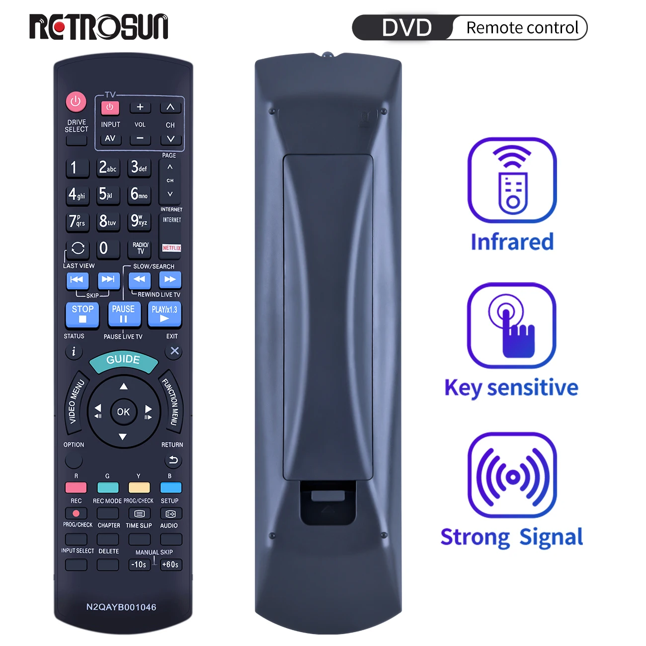 

Новинка для Panasonic BluRay DVD TV N2QAYB001046 с дистанционным управлением