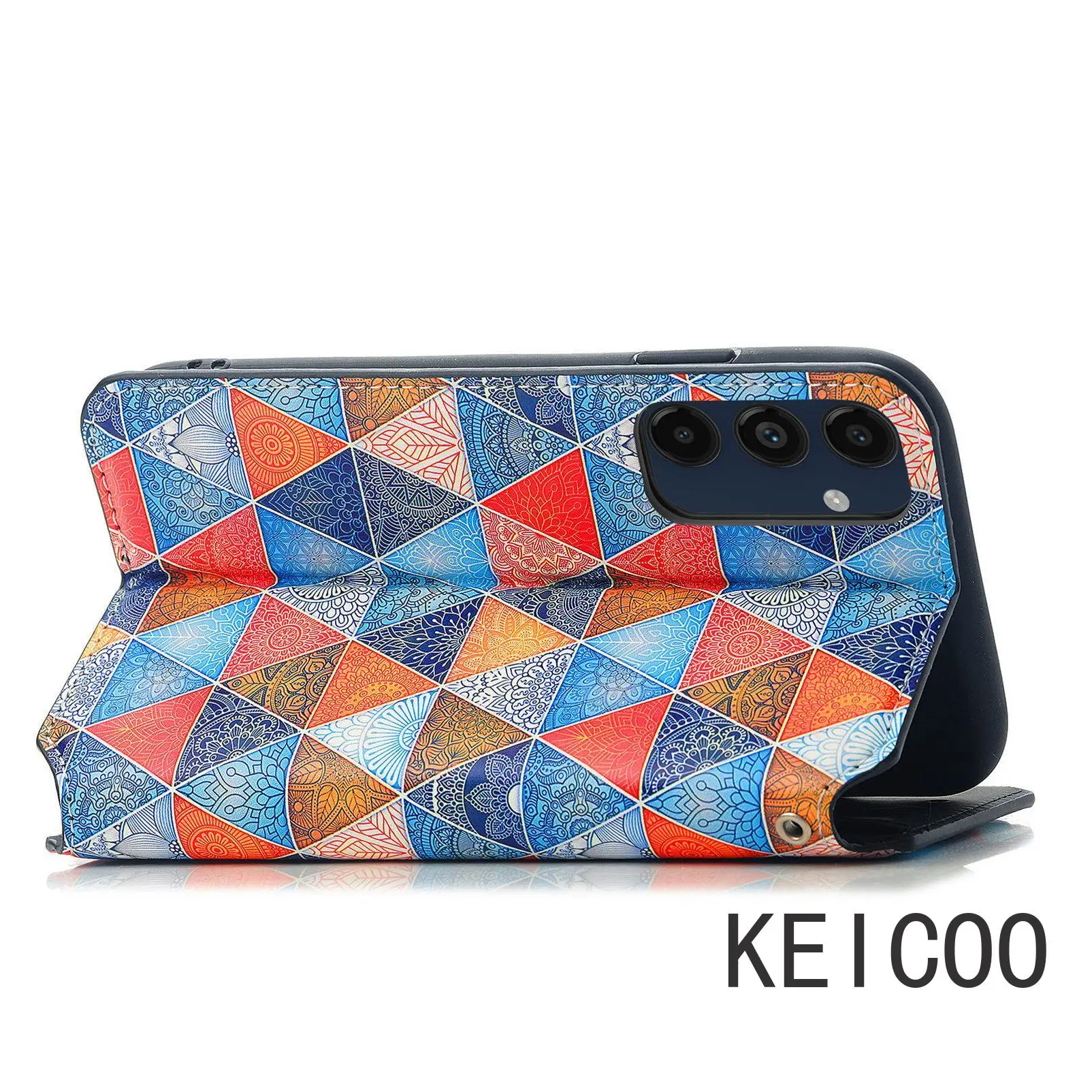 Откидной Чехол для Samsung Galaxy A06 S24 C55 M55 Plus ультра-FE окрашенный Квадратный бриллиант