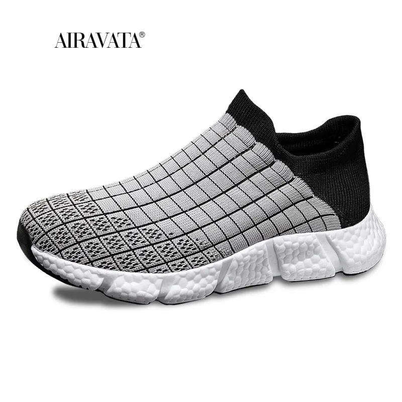 Man Socks Shoes Breathable High-top Men Shoes Flats Fashion Sneakers Stretch Fabric Casual Slip-On Men Shoes