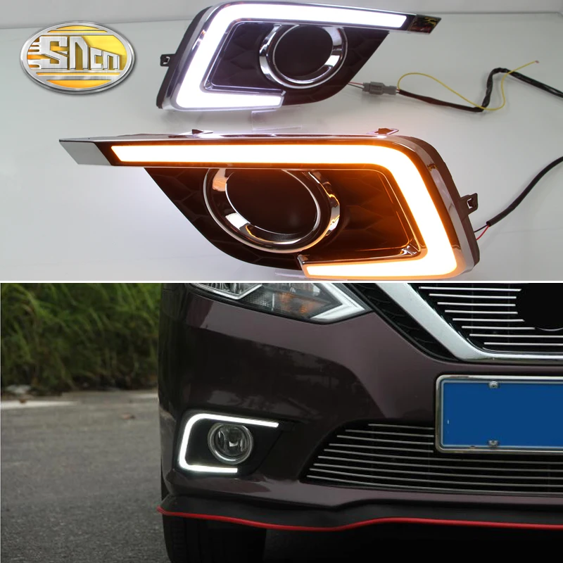 

LED Daytime Running Light For Nissan Sentra 2016-2018 Car 12V Fog Lamp Decoration 2-in-1 Functions LED DRL + Turn Signal