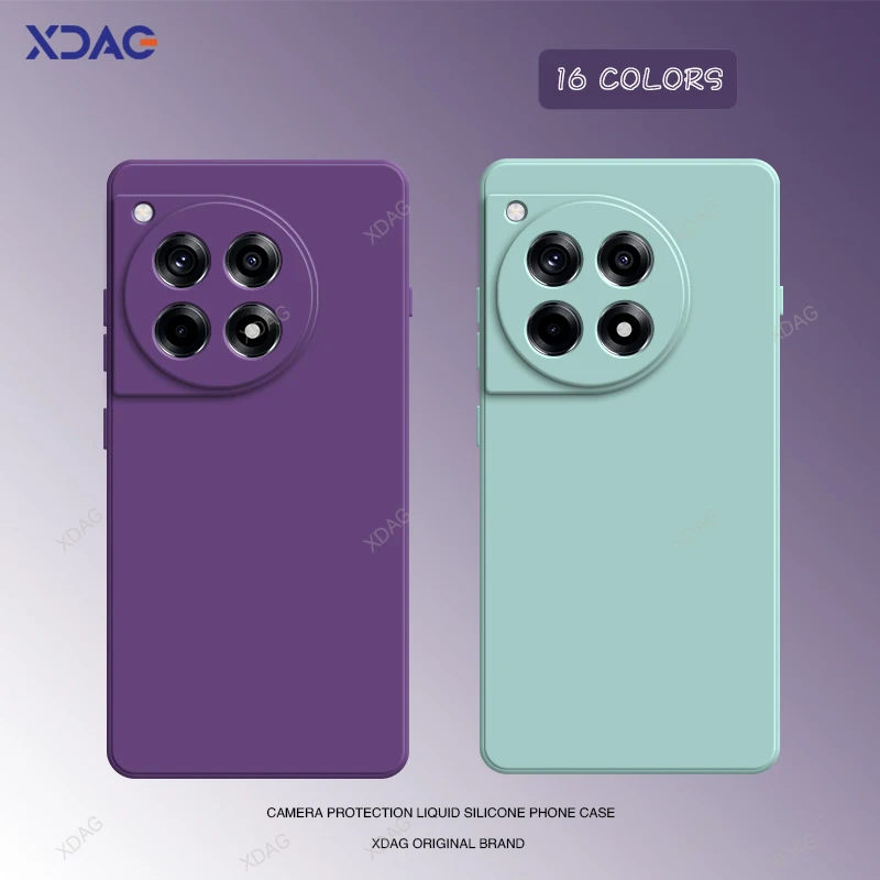 Жидкий силиконовый чехол для OnePlus 12R 5G 6 78 дюйма CPH2609 CPH2585 защита объектива высокое