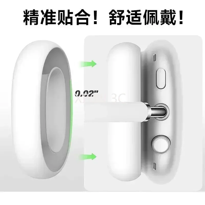 Фото Чехол-накладка из силикона и ТПУ Four in one Starlight Color для наушников AirPods Max/2 (2025 г.), защита от падений и пыли №5