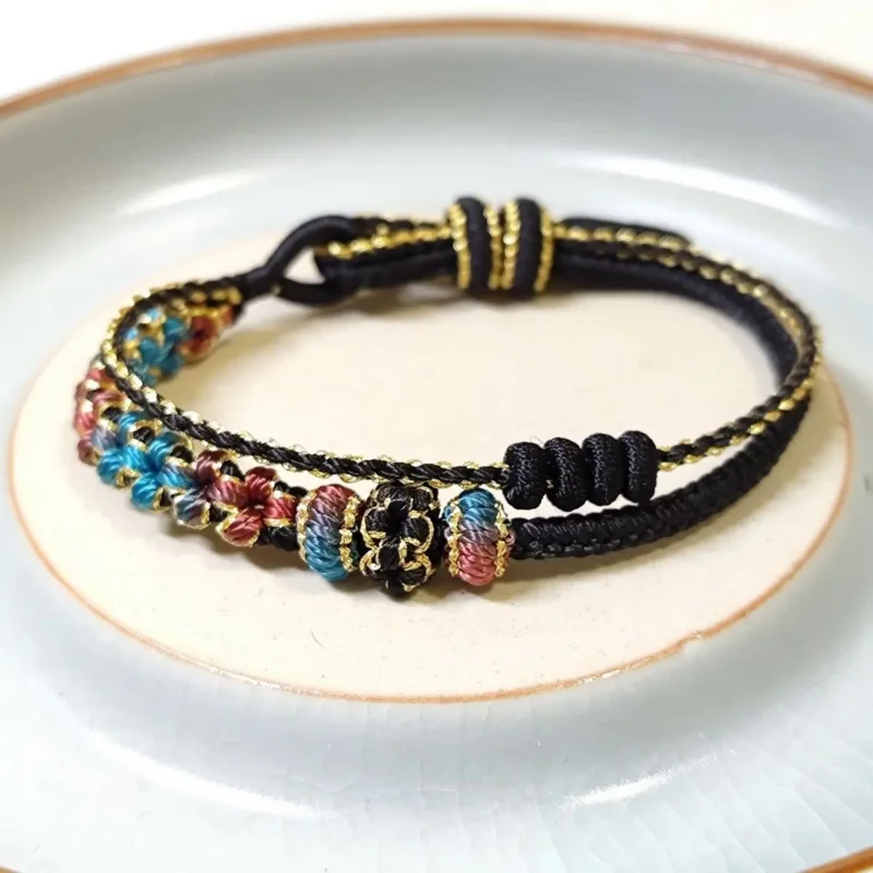 Новый двухслойный ремешок для переноски с цветком персика носимый орнамент