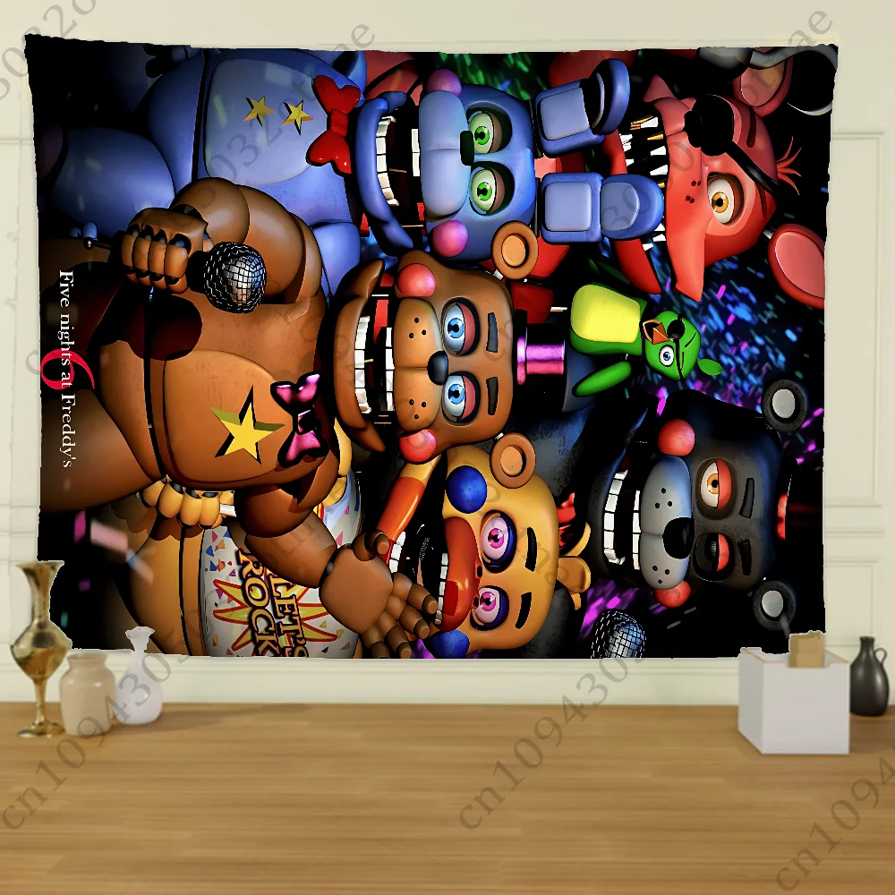 Fnaf F-Five-nights-At-F-Freddy Гобелен с креативным узором Фото Гостиная Настенный