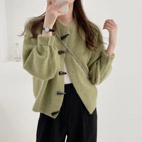 fall 2021 women clothing oversize womens sweaters autumn vintage loose winter sweater knitted women cardigan knit button maxi