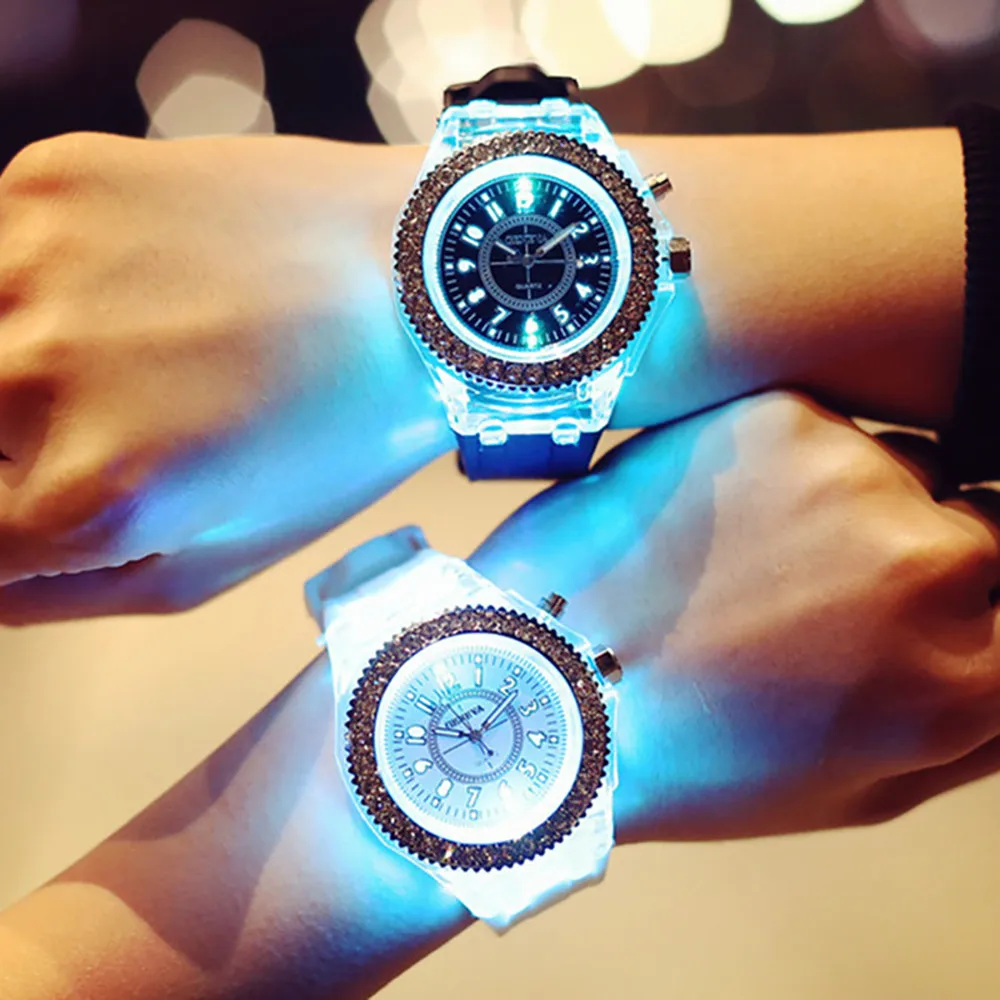 

Geneva Led Backlight Sport Waterproof Quartz Wrist Watches Women's Watches Relogio Feminino Reloj Mujer Montre Femme Relógio